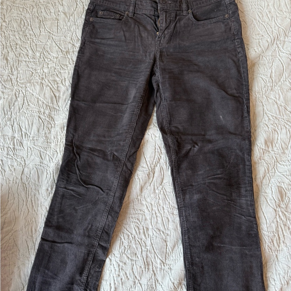 J. Crew Gray Straight Leg Pants Corduroy